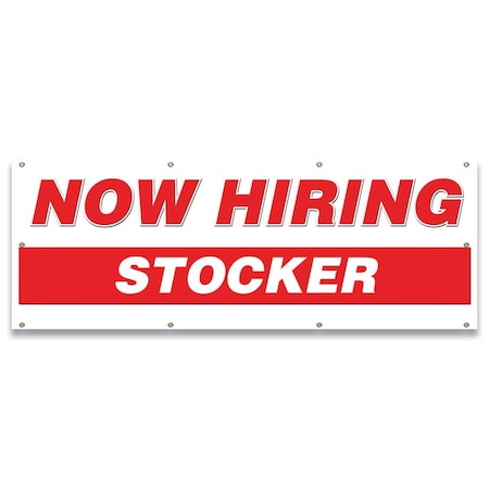Signmission Now Hiring Stocker Banner Apply Inside Accepting Application Single Sided B-96-30308